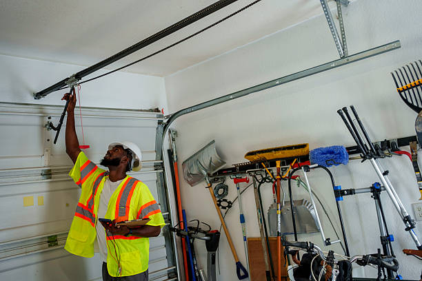 Professional Garage Door Installation technician working in Holly Lake Ranch, TX